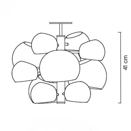 Lampa wisząca ASTRONOMY-11 czarna 55 cm ST-5335-11 Step into Design