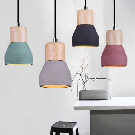 Lampa wisząca CONCRETE czarny beton 12 cm ST-5220-black Step into Design