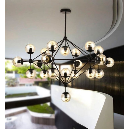 Lampa wisząca ASTRIFERO-21 bursztynowo czarna 165 cm ST-9047-21 Step into Design
