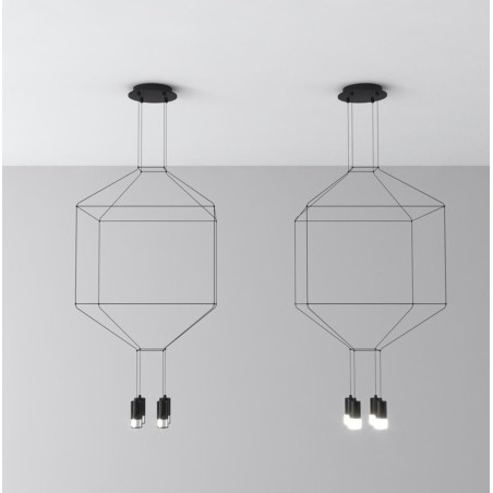 Lampa wisząca LINEA-4 czarna 45 cm ST-5961-4 Step into Design
