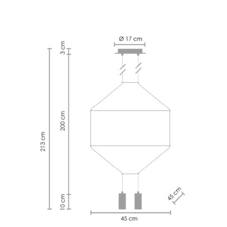 Lampa wisząca LINEA-4 czarna 45 cm ST-5961-4 Step into Design
