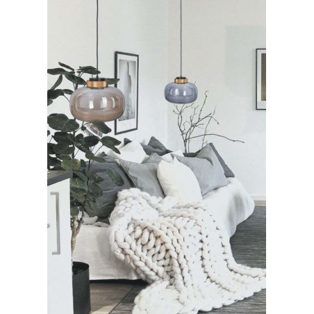 Lampa wisząca BOOM LED bursztynowo złota 35 cm 9969P/B amber Step into Design