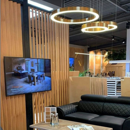 Lampa wisząca CIRCLE 80 LED mosiądz szczotkowany 80 cm ST-8848-80 brass Step into Design