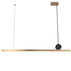 Lampa wisząca BOOGIE LED złoto czarna 88 cm MD-7014-880 Step into Design