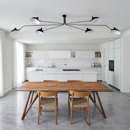 Lampa wisząca CRANE-6P czarna 280 cm P8706 Step into Design