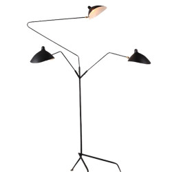 Lampa podłogowa CRANE-3F czarna 210 cm F8703 Step into Design