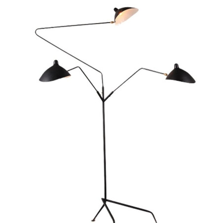 Lampa podłogowa CRANE-3F czarna 210 cm F8703 Step into Design