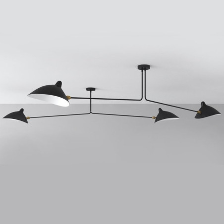 Lampa wisząca CRANE-2P dwuramienna czarna P8702 Step into Design