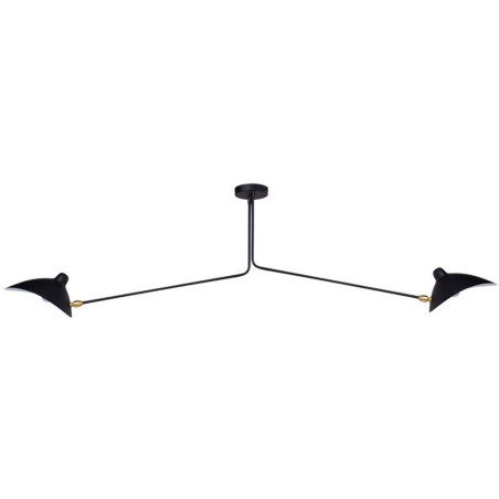 Lampa wisząca CRANE-2P dwuramienna czarna P8702 Step into Design