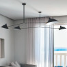 Lampa wisząca CRANE-2P dwuramienna czarna P8702 Step into Design