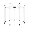 Lampa wisząca LINEA-9 czarna XT005-9P Step into Design