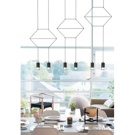 Lampa wisząca LINEA-2 czarna 35 cm XT037-2P Step into Design