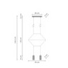 Lampa wisząca LINEA-2 czarna 35 cm XT037-2P Step into Design
