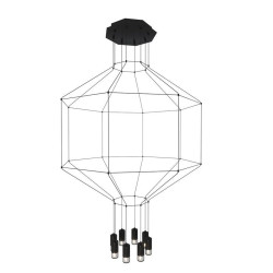 Lampa wisząca LINEA-8 czarna 80 cm XT080-8P Step into Design