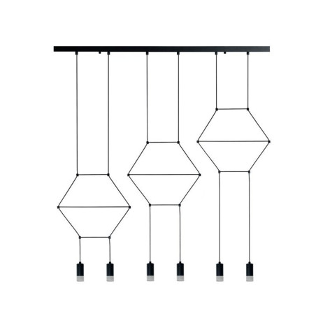 Lampa wisząca LINEA-6 LONG czarna 100 cm XT100-6P Step into Design