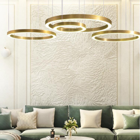 Lampa wisząca CIRCLE 100 LED mosiądz szczotkowany 100 cm ST-8848-100 brass Step into Design