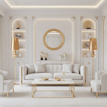 Lampa podłogowa QUEEN - F złota 175 cm ML-8046-F gold Step into Design
