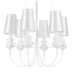 Lampa wisząca QUEEN-6 biała ST-7105-6S white Step into Design