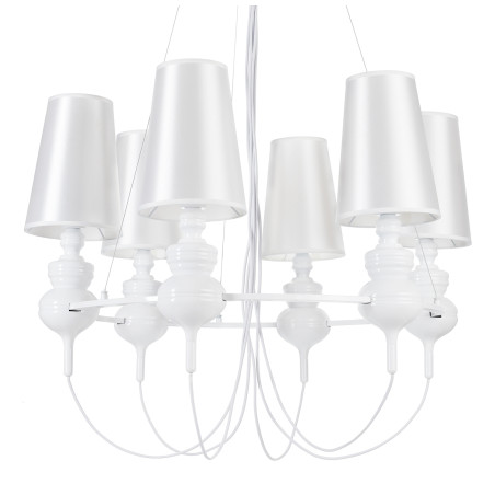 Lampa wisząca QUEEN-6 biała ST-7105-6S white Step into Design