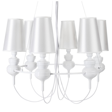 Lampa wisząca QUEEN-6 biała ST-7105-6S white Step into Design