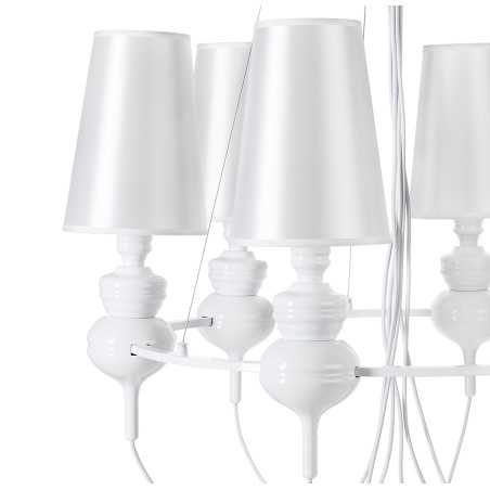 Lampa wisząca QUEEN-6 biała ST-7105-6S white Step into Design