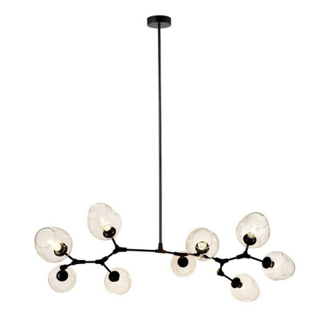 Lampa wisząca MODERN ORCHID-9 transparentno czarna 150 cm ST-1232-9 TRANSPARENT Step into Design