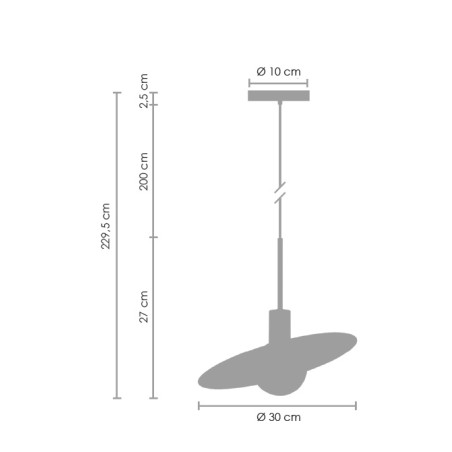 Lampa wisząca JUPITER złota 30 cm ST-1737M Step into Design