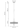 Lampa wisząca ARTDECO czarno - złota 35 cm do salonu MP8872 black Step into Design