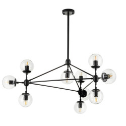 Lampa wisząca ASTRIFERO-10 transparentno czarna 90 cm ST-9047-10 transparent Step into Design