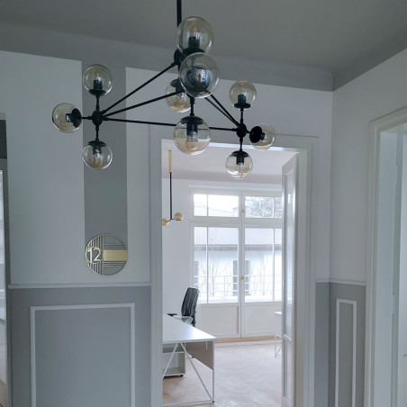 Lampa wisząca ASTRIFERO-10 transparentno czarna 90 cm ST-9047-10 transparent Step into Design