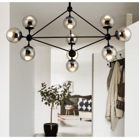 Lampa wisząca ASTRIFERO-10 transparentno czarna 90 cm ST-9047-10 transparent Step into Design