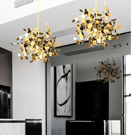 Lampa wisząca MONETTI złota 40 cm ST-1676 GOLD Step into Design