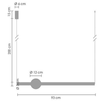 Lampa wisząca O-LINE LED 93 cm mosiądz ST-1688L Step into Design