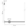 Lampa wisząca O-LINE LED 93 cm mosiądz ST-1688L Step into Design