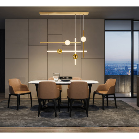 Lampa wisząca O-LINE LED 93 cm mosiądz ST-1688L Step into Design