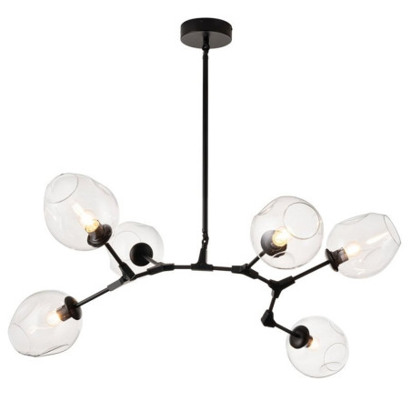 Lampa wisząca MODERN ORCHID-6 transparentno czarna 130 cm ST-1232-6 black transparent Step into Design