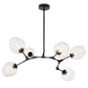 Lampa wisząca MODERN ORCHID-6 transparentno czarna 130 cm ST-1232-6 black transparent Step into Design