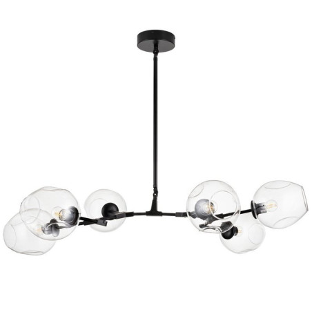 Lampa wisząca MODERN ORCHID-6 transparentno czarna 130 cm ST-1232-6 black transparent Step into Design