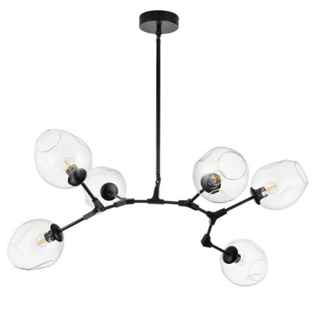 Lampa wisząca MODERN ORCHID-6 transparentno czarna 130 cm ST-1232-6 black transparent Step into Design