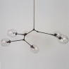 Lampa wisząca MODERN ORCHID-6 transparentno czarna 130 cm ST-1232-6 black transparent Step into Design