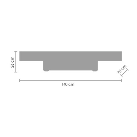 Plafon sufitowy STREAM chrom 140*75 cm MP0096 Step into Design