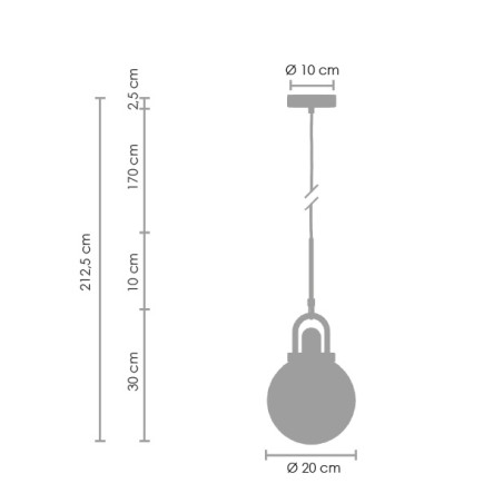 Lampa wisząca PEARL złota 20 cm - klasyczna lampa sufitowa do salonu MP0093 Step into Design