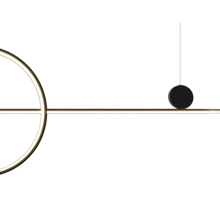 Lampa wisząca NEW AGE LED czarna 120 cm MP0082-L120 Step into Design