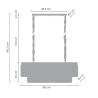Lampa wisząca SPARKLE DOUBLE antracyt 100 cm MP0097B Step into Design