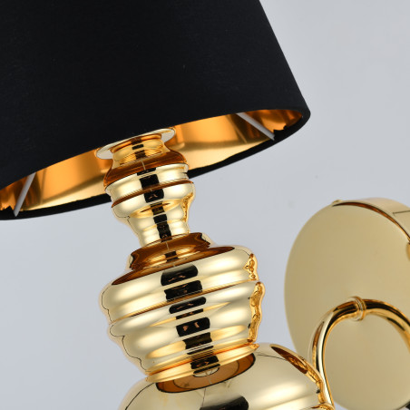 Lampa ścienna QUEEN złoto czarna 18 cm MB-8046-18 black gold Step into Design