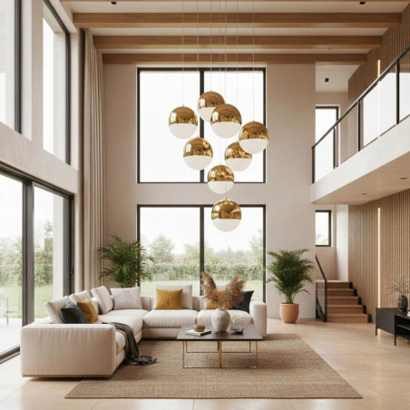 Lampa wisząca FLASH M złota 30 cm MP1238-300 gold Step into Design