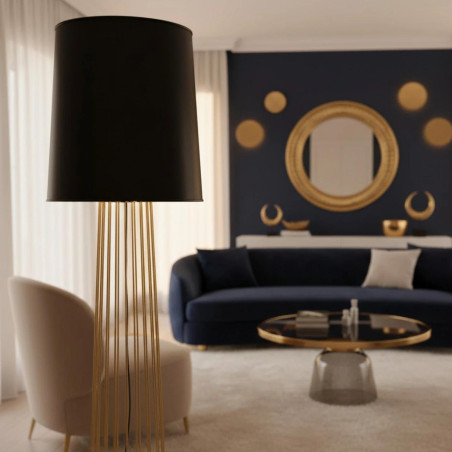 Lampa podłogowa FILO-2 czarno - złota 156 cm MF1236 Step into Design
