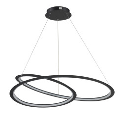 Lampa wisząca SPIRELLO ledowa czarna 80 cm ST-8826P/B Step into Design