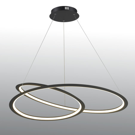 Lampa wisząca SPIRELLO ledowa czarna 80 cm ST-8826P/B Step into Design