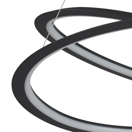 Lampa wisząca SPIRELLO ledowa czarna 80 cm ST-8826P/B Step into Design